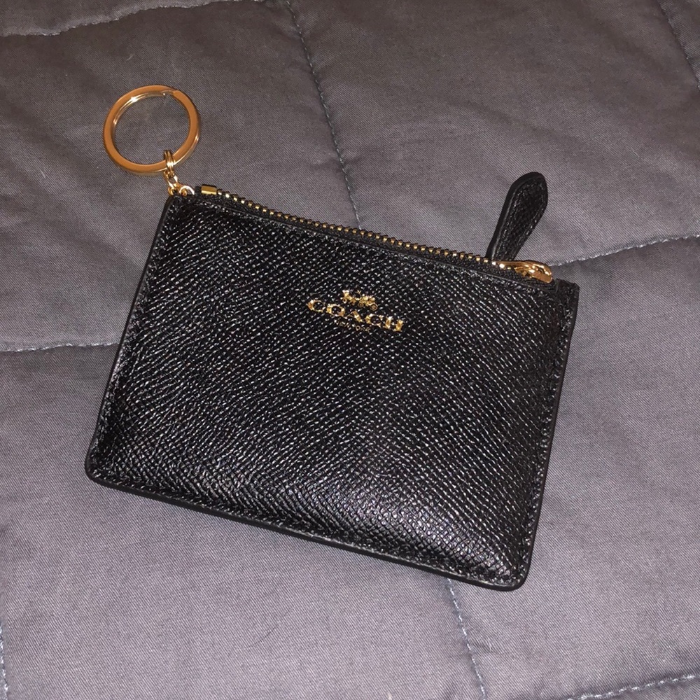 New black leather Coach ID wallet